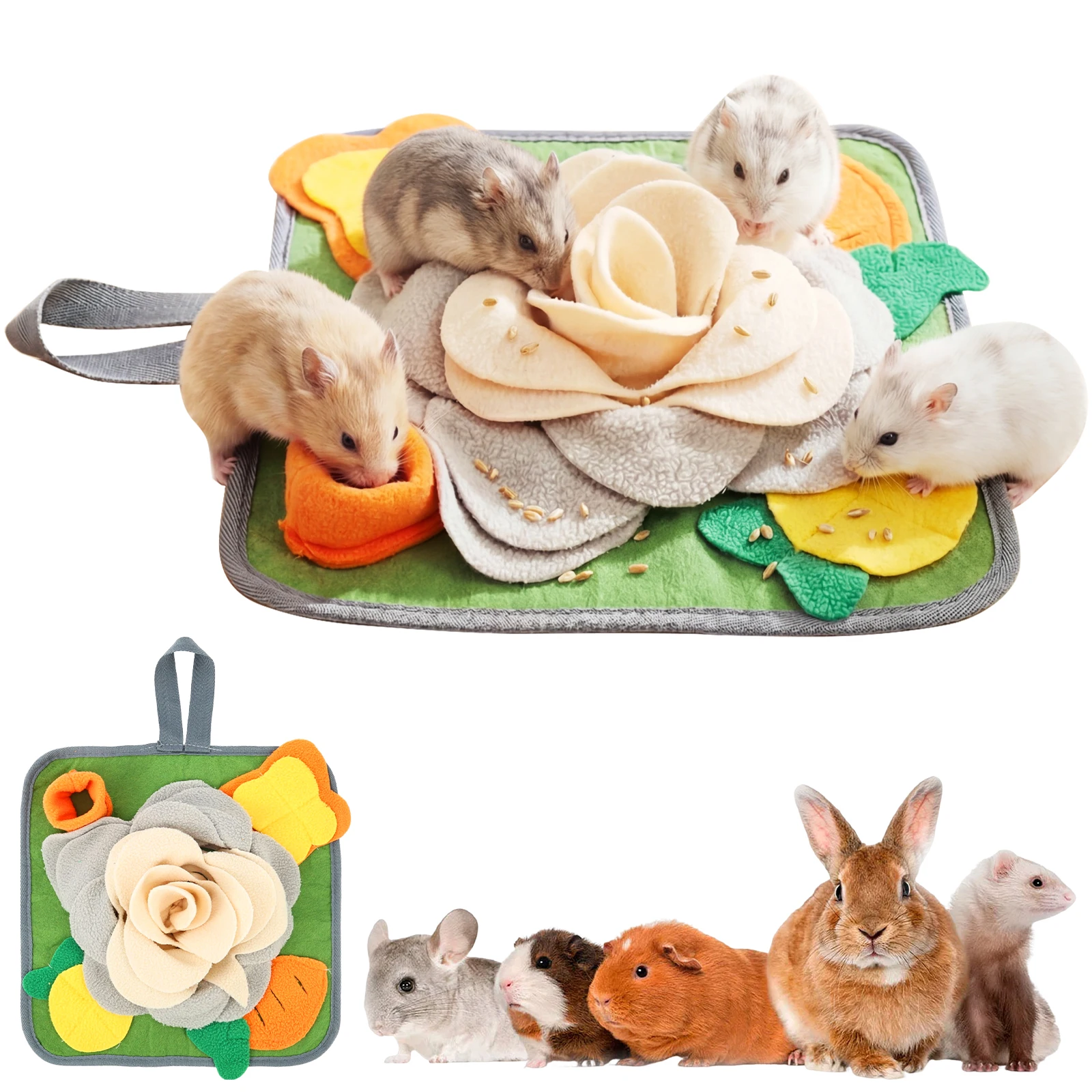 Snuffle Mat For Dogs - Small Pet Snuffle Mat Rabbit Foraging