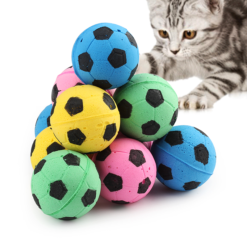 Indestructible Dog Chew Toy - 10pcs Colorful Ball Cat Toy Pet