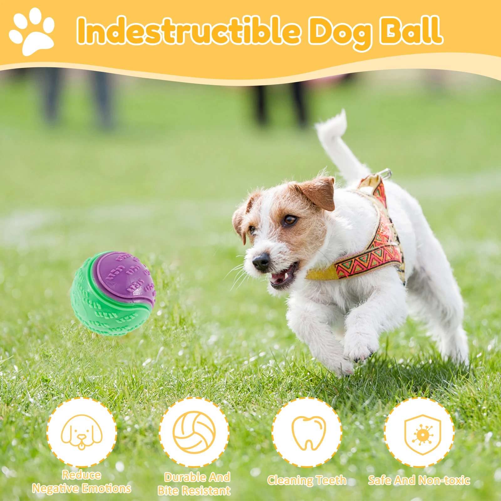 6/12Pcs Dog Squeaky Balls Toys - Interactive Squeaky Plush Dog Toy 评论和价格