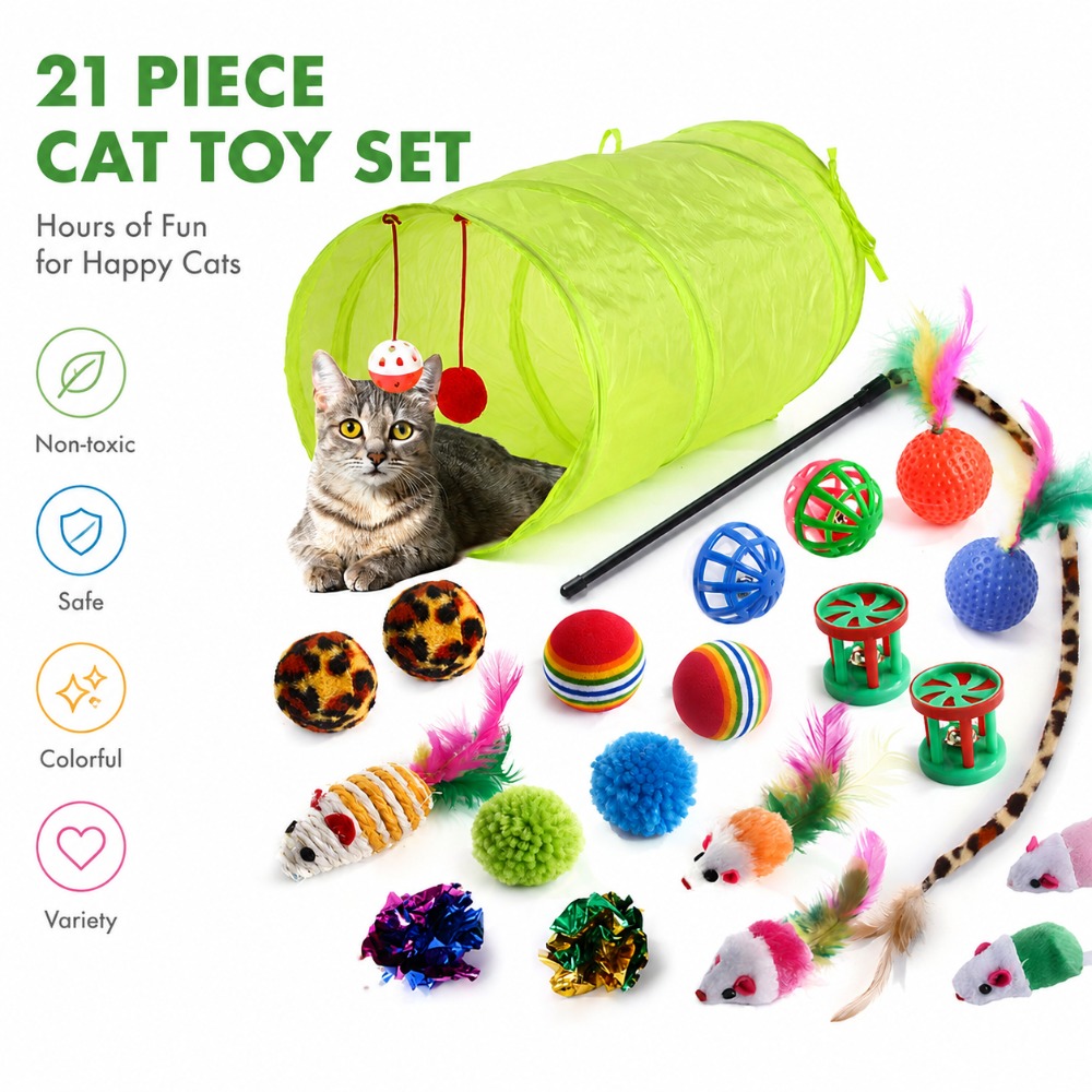 Kitten Play Toy Assortment Fea - Catnip Interactive Plush Mouse 评论和价格